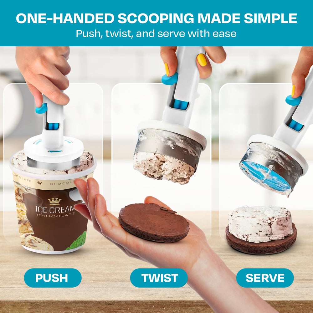 HappyScoop™ | Eiscreme-Sandwich-Portionierer – Ideal für kreative Sommer-Desserts