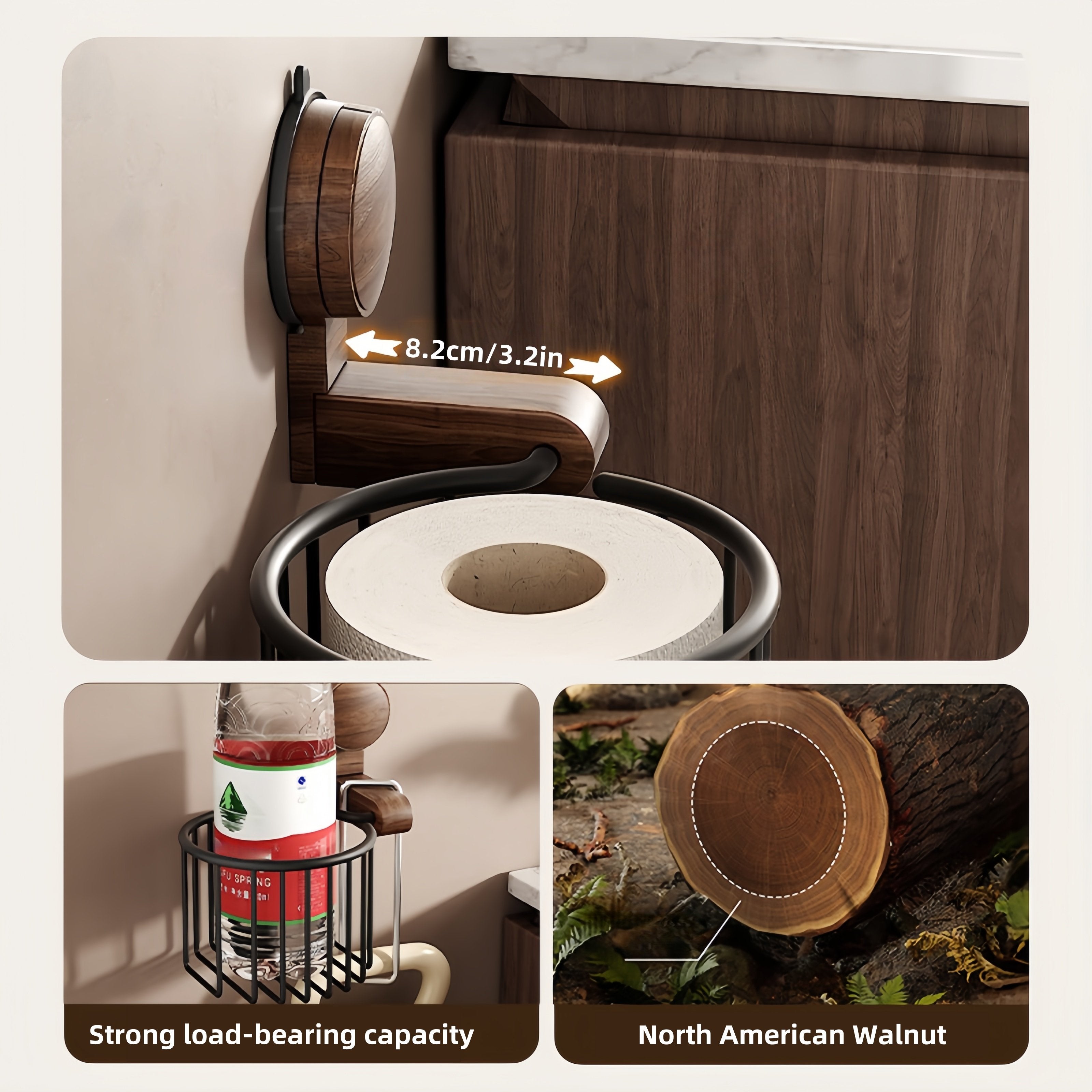 50% RABATT | EcoWood™ | Walnuss-Tissuehalter