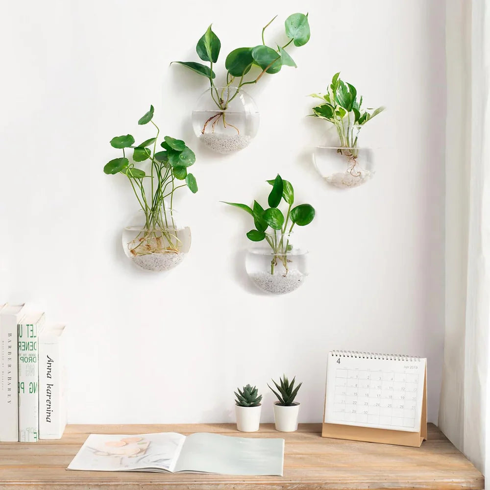 1+1 Gratis | WallBliss™ | Wandmontierte Klare Blumenvase