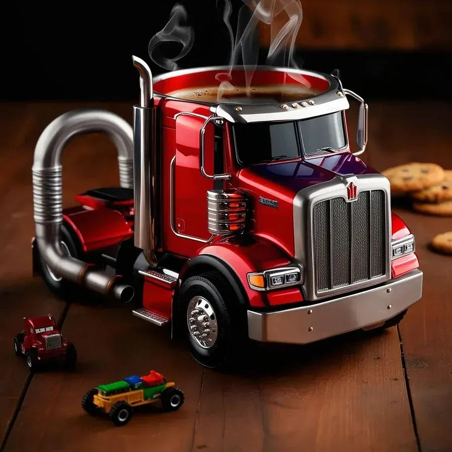 TruckCoffee | Semi-truck koffiemok voor vrachtwagenchauffeurs - een must voor onderweg