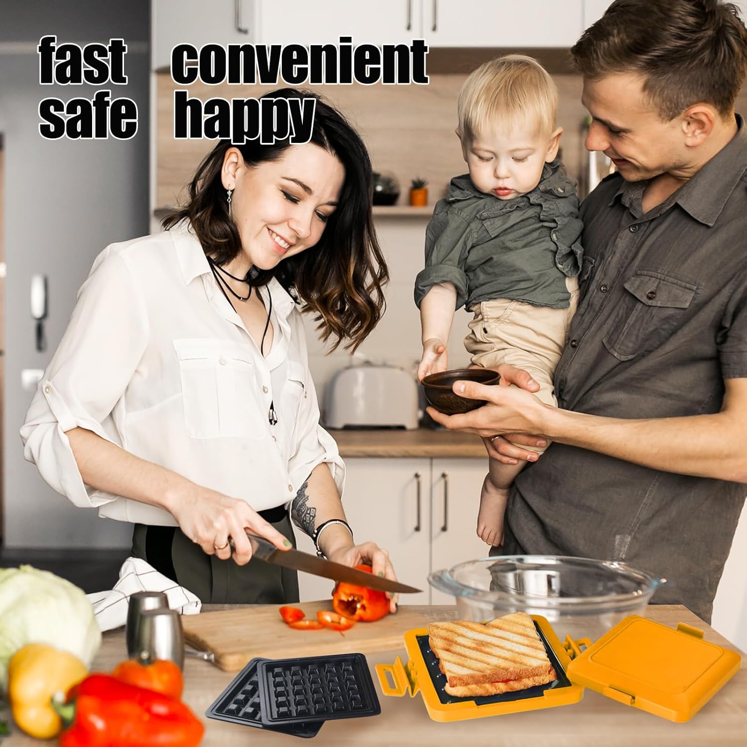 ToastEase™ | Kompakter Mikrowellen-Toastie-Sandwichmaker für schnelle Snacks