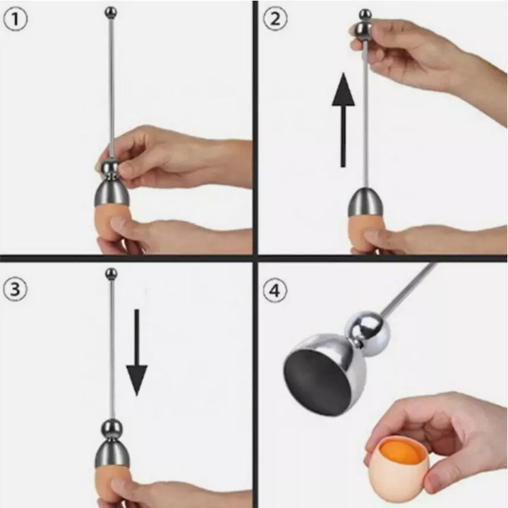 1+1 Gratis | Eggello™ | Edelstahl-Eieröffner – Präzises Öffnen mit Klopfeffekt