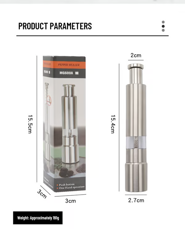1+1 Gratis| Grindio™ | Salz- und Pfeffermühle aus Edelstahl