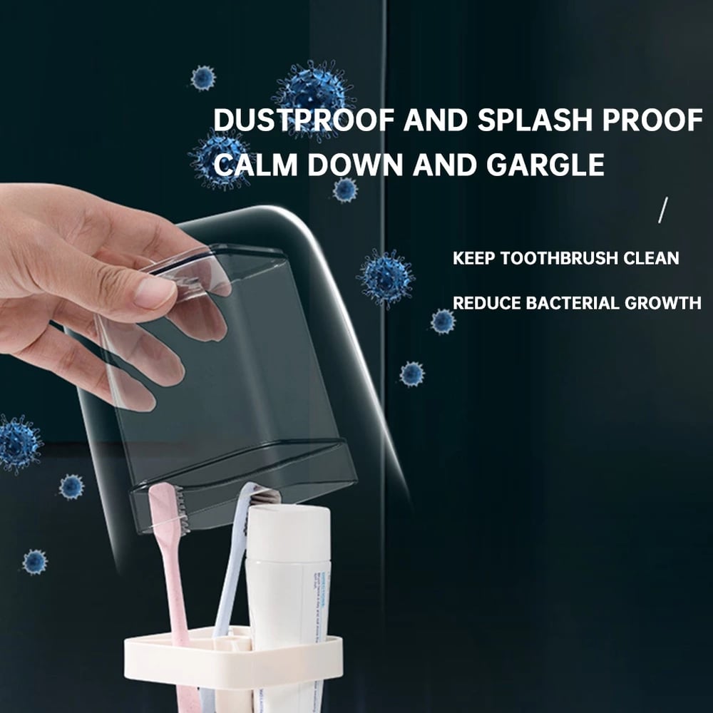 CleanBrush™ | Zahnbürstenhalter mit Schutzabdeckung – Hygienisch & stilvoll organisiert