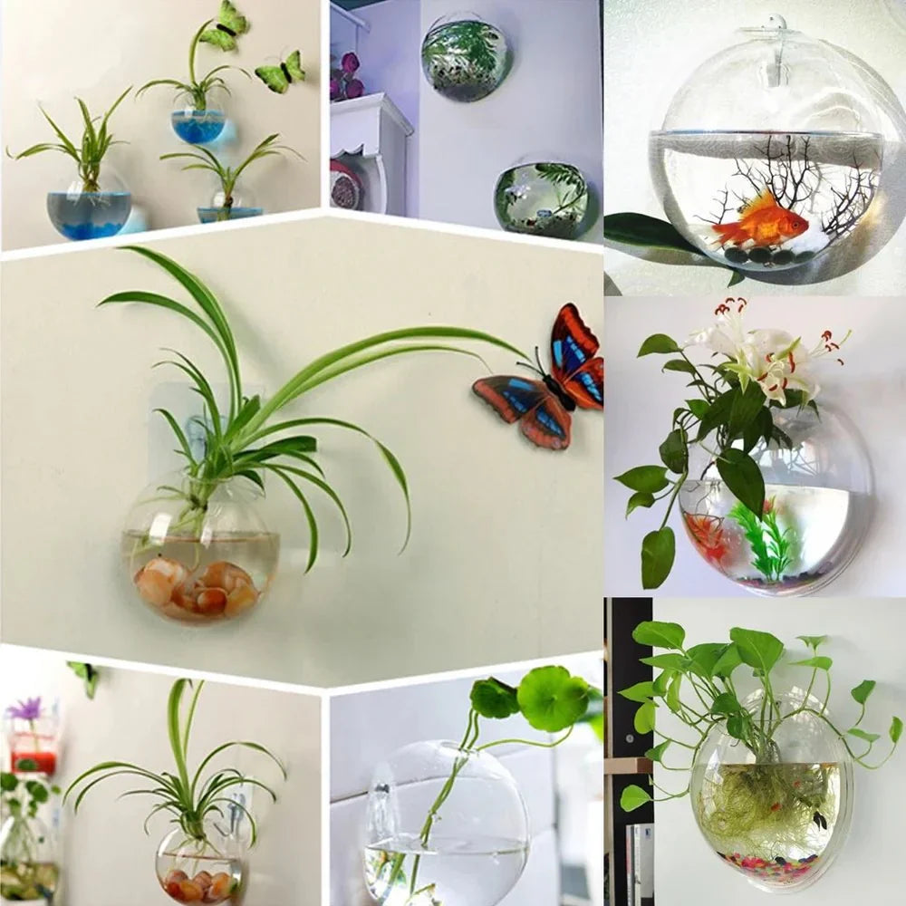 1+1 Gratis | WallBliss™ | Wandmontierte Klare Blumenvase