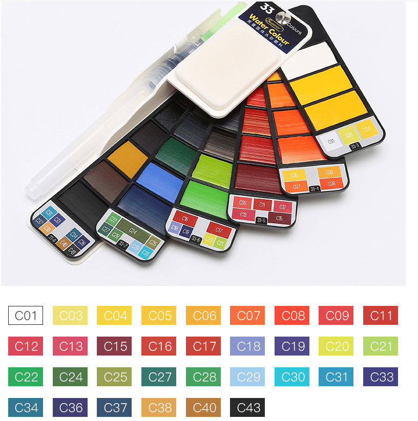 50% Rabatt | AquaFold™ | Tragbare Aquarellpalette