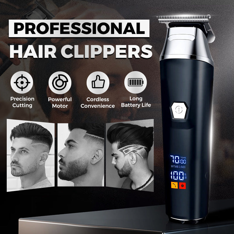 EliteTrim™ | Haushalt Digitalanzeige Professionelles elektrisches Haarschneidemaschinen-Set