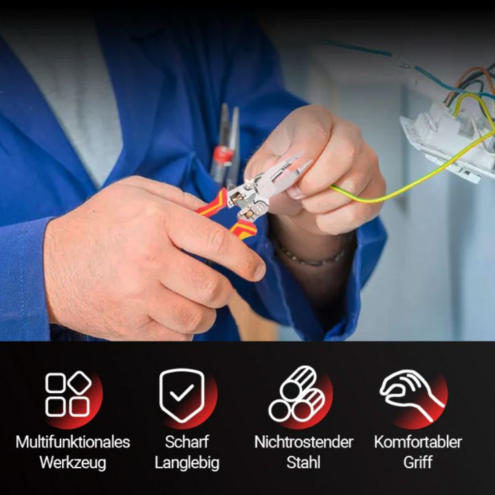 PrecizeWork | 8-in-1 Abisolierzange mit Spannungsprüfer