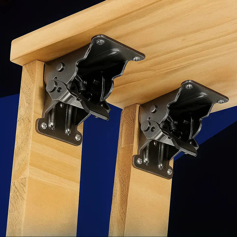 1+1 GRATIS | FoldClamp™ | Faltbare, hochbelastbare Eckhalterungen mit Verriegelungsmechanismus