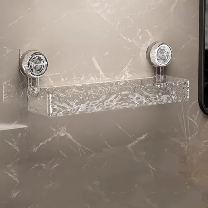 TransBadeZimmer™  | Transparentes Badezimmer-Wandregal – Platzsparend & Ohne Bohren