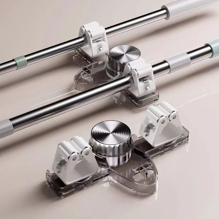 1+1 Gratis | FlexHold | Starker Besenhalter ohne Bohren – Platzsparende & sichere Aufbewahrung