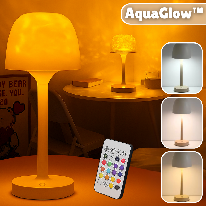 AquaGlow™ | Wasserplätscherndes Nachtlicht