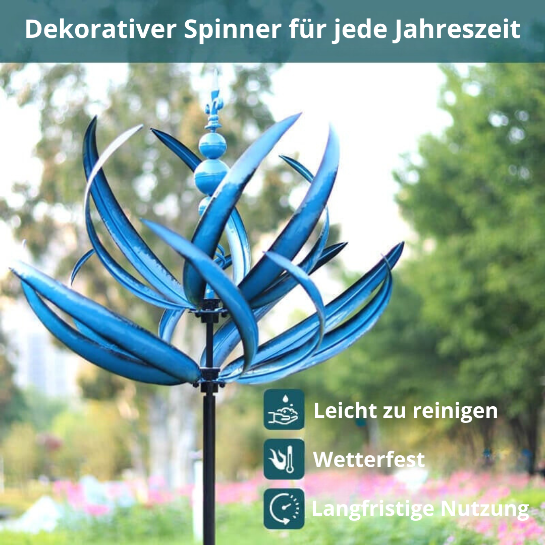 Lotusspinner | Wetterfahne für den Garten