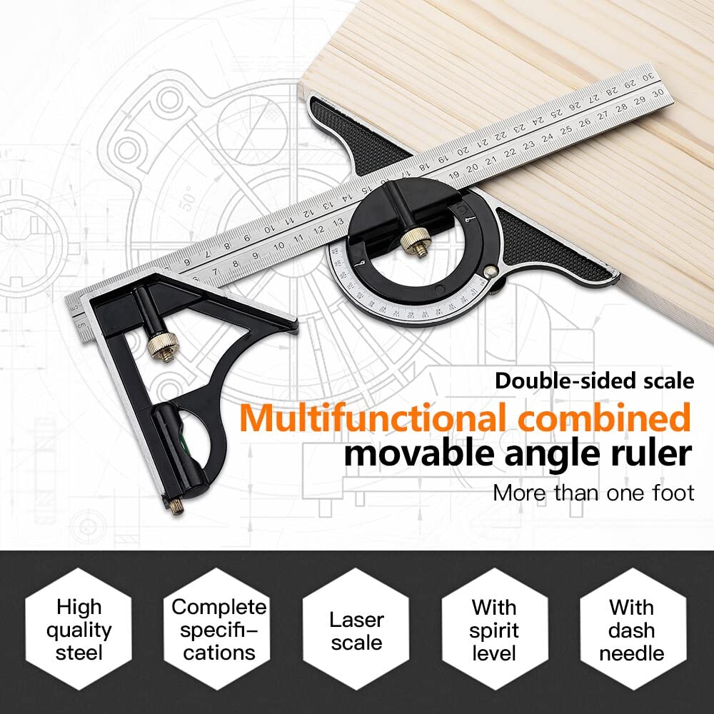 AdjustiRuler | Multifunktionale Kombination aus beweglichem Winkellineal-Set
