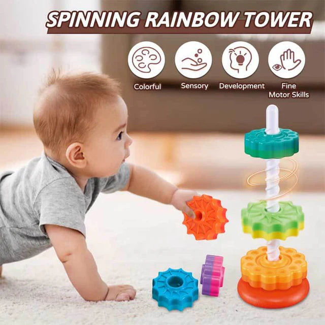 KidsSpin | Spielzeug zum Drehen und Stapeln - Spielspaß und Gehirnjogging für Kleinkinder!