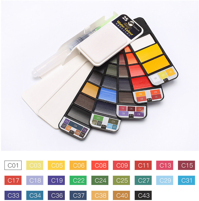 50% Rabatt | AquaFold™ | Tragbare Aquarellpalette