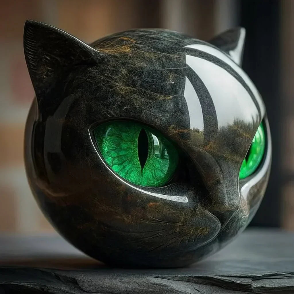 50% Rabatt | Noctura™ | Mystische schwarze Katzenskulptur