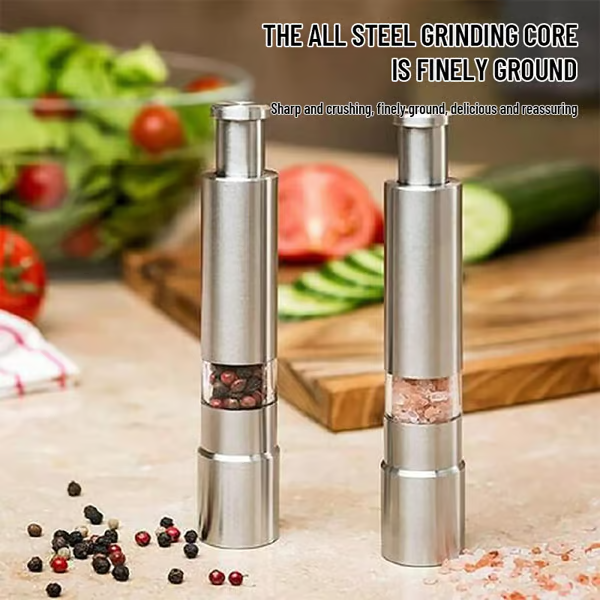 1+1 Gratis| Grindio™ | Salz- und Pfeffermühle aus Edelstahl