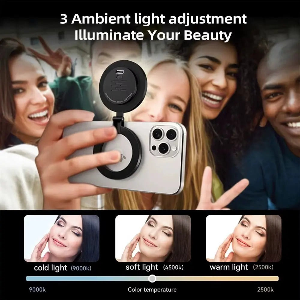 MagRingLight™ | Magnetischer Lichtdiffusor — Perfektes Licht für Foto & Livestream
