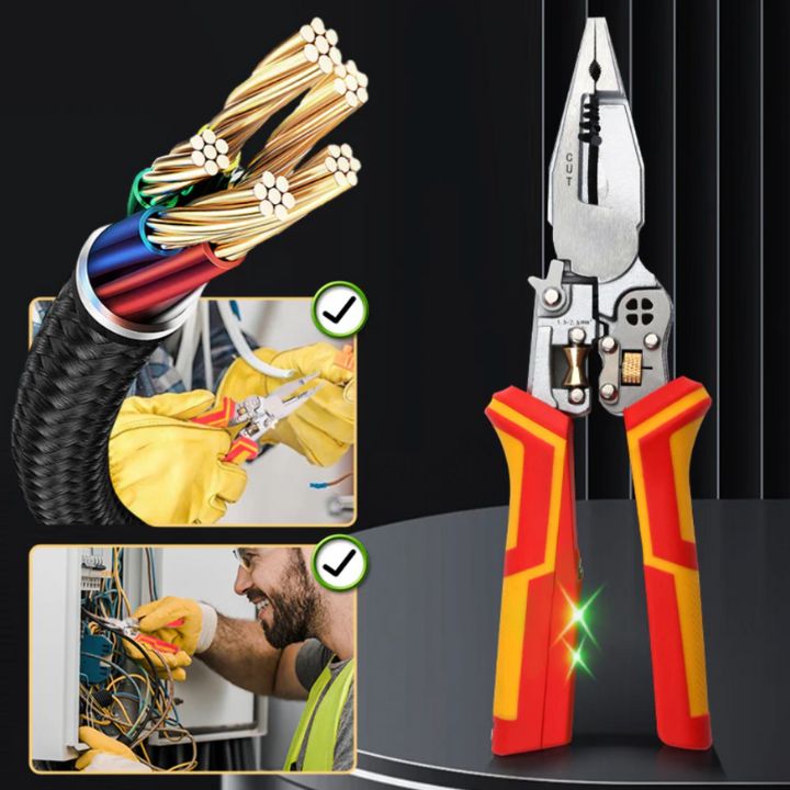 PrecizeWork | 8-in-1 Abisolierzange mit Spannungsprüfer