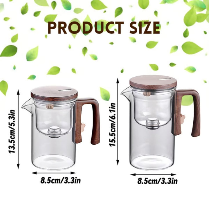 TeaFusion | Magnetische Glas-Teekanne mit integriertem Tee-Ei