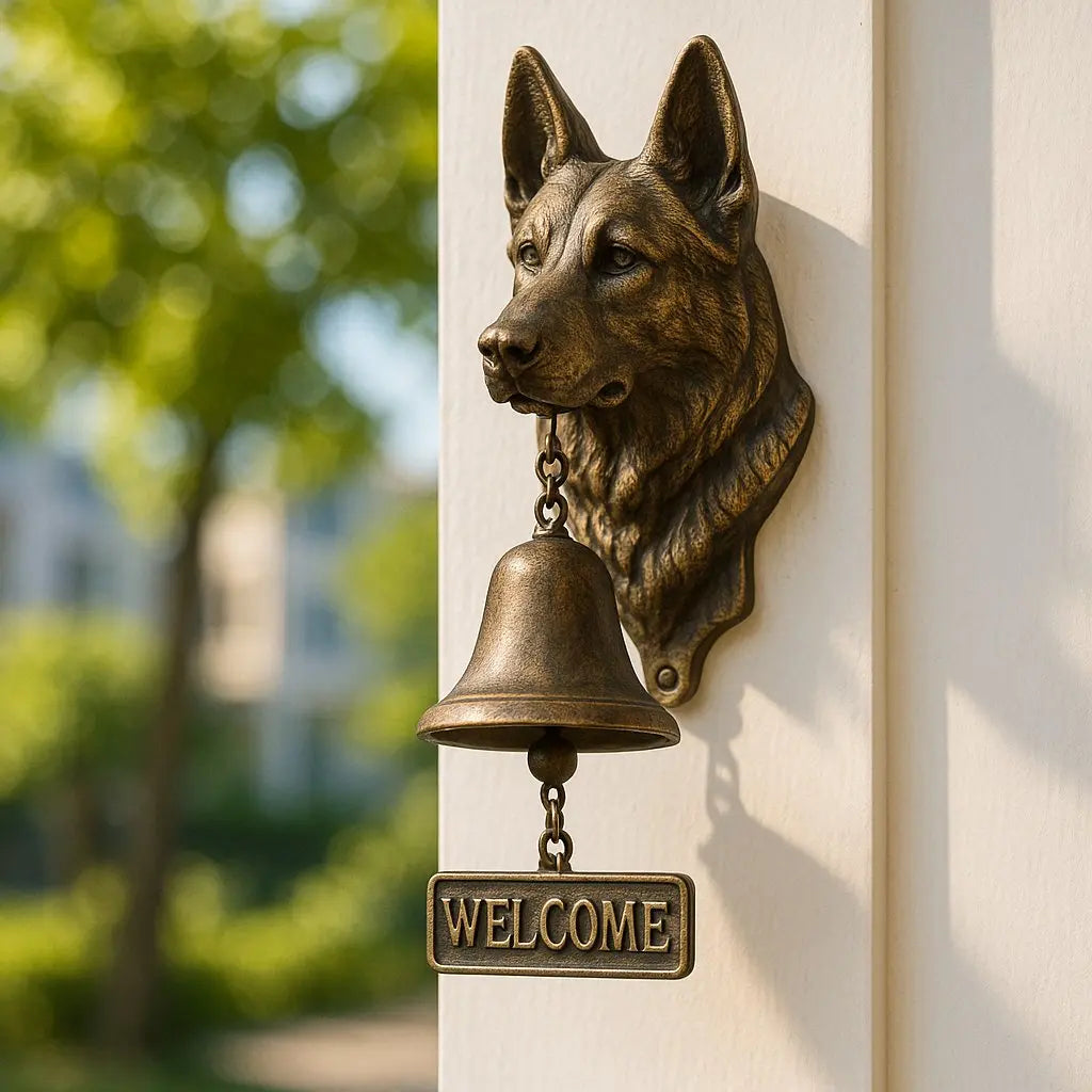 GuardianBell™ | Willkommens-Glocke Schäferhund — Symbol für Schutz & Gastfreundschaft