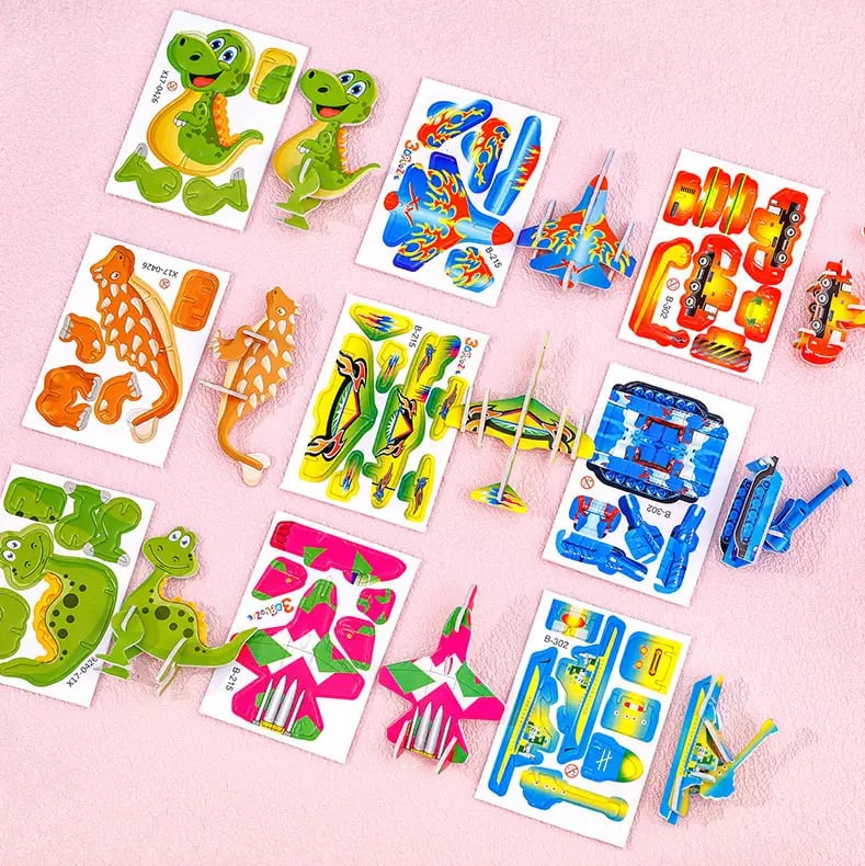 ImagiBuild™ | 3D Lernpuzzle-Set für Kinder (10er-Pack)