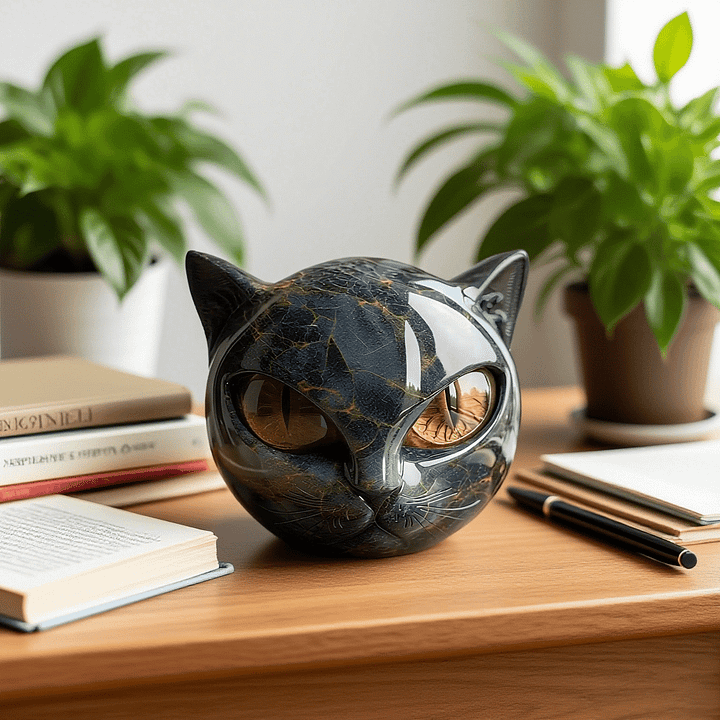 50% Rabatt | Noctura™ | Mystische schwarze Katzenskulptur