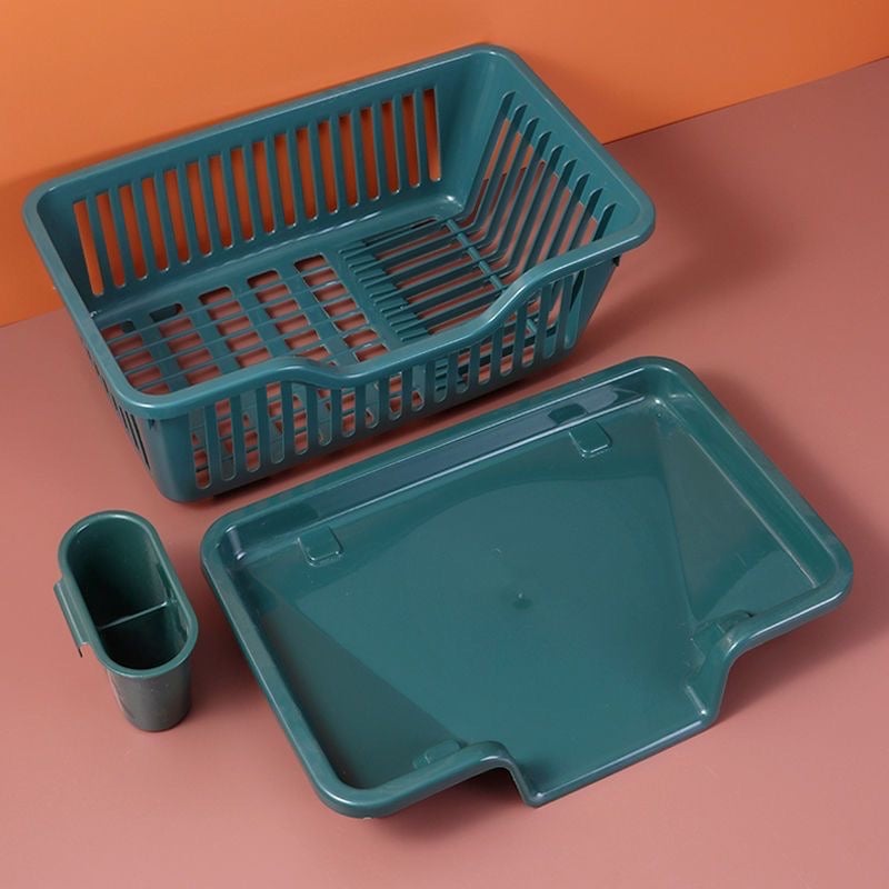 Drystak™ | Doppellagiges Abtropfgestell für Geschirr und Besteck – Platzsparende Lösung