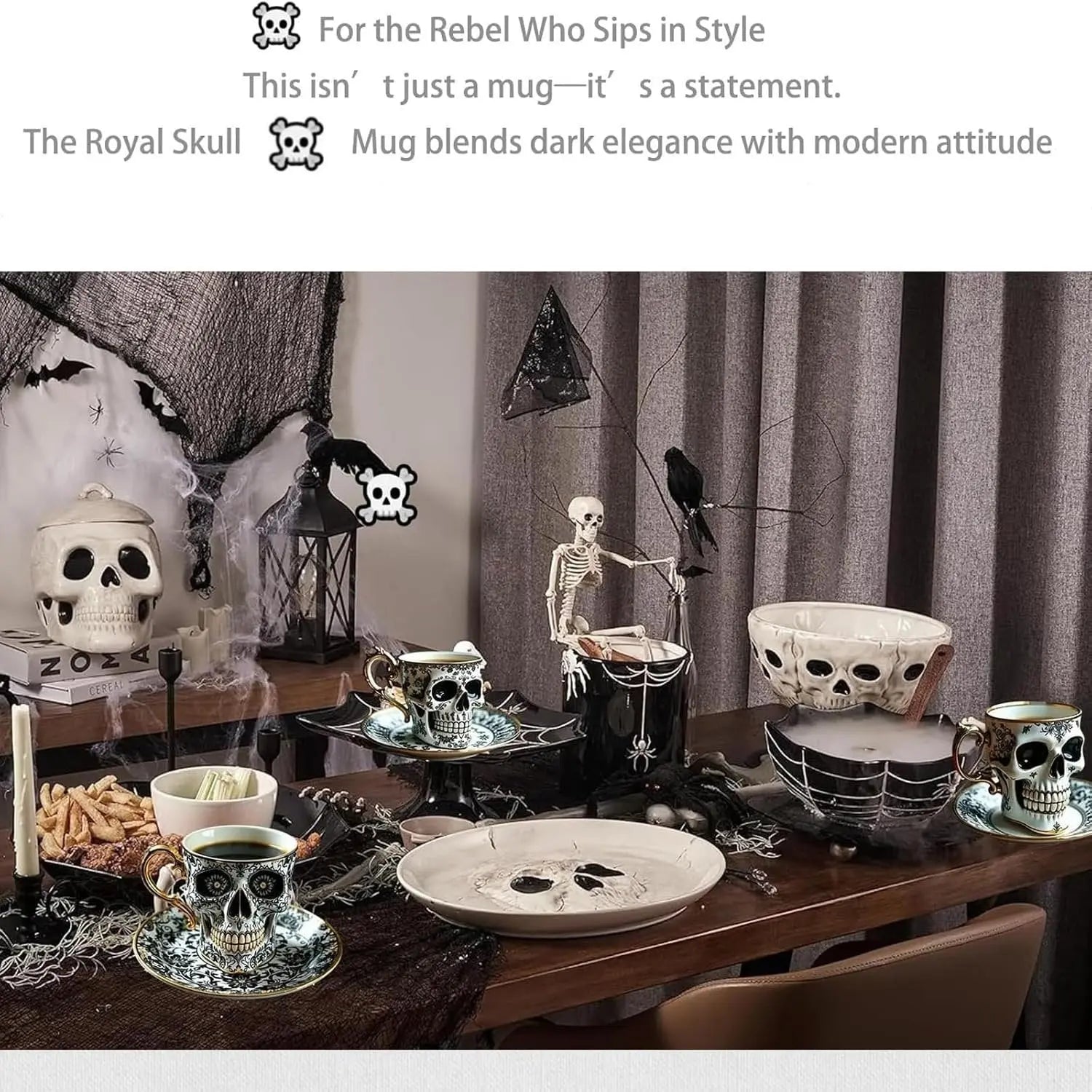 DarkChalice™ | Schädel Design Kaffeetasse — Mystischer Eyecatcher für Tisch & Vitrine
