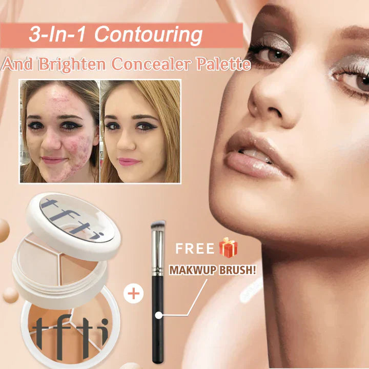 1+1 Gratis | SkinBlend™ | Dreifarbige Concealer-Palette mit Pinsel
