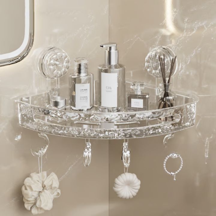 TransBadeZimmer™  | Transparentes Badezimmer-Wandregal – Platzsparend & Ohne Bohren
