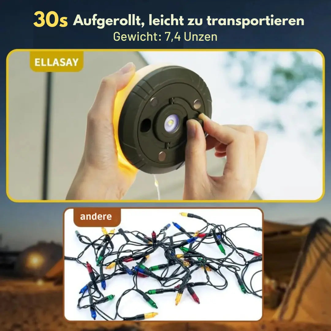 CampGlow™ | 4-in-1 Multifunktions-Campinglicht – Licht, Strom & Komfort
