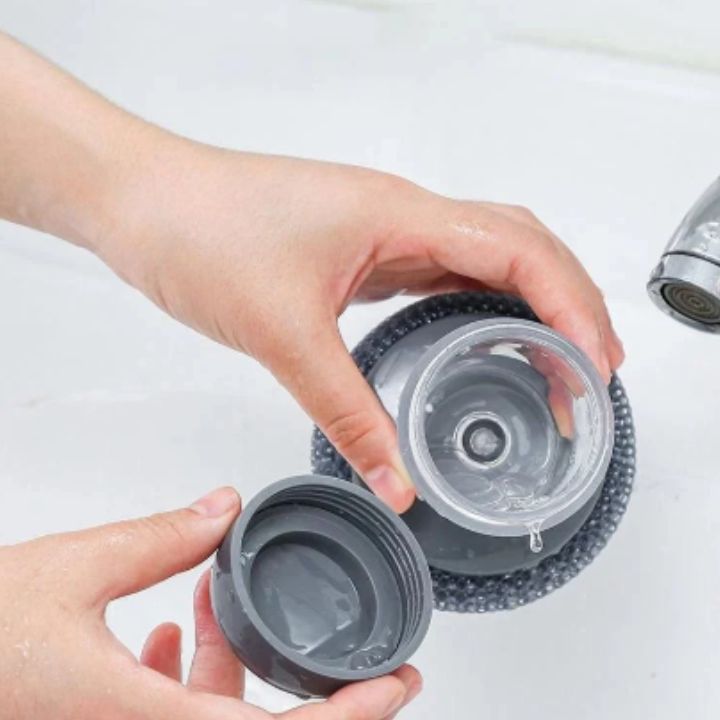 ScrubSqueeze | Küchenseifen-Spender-Handbürste（5 Stahldrahtkugeln）