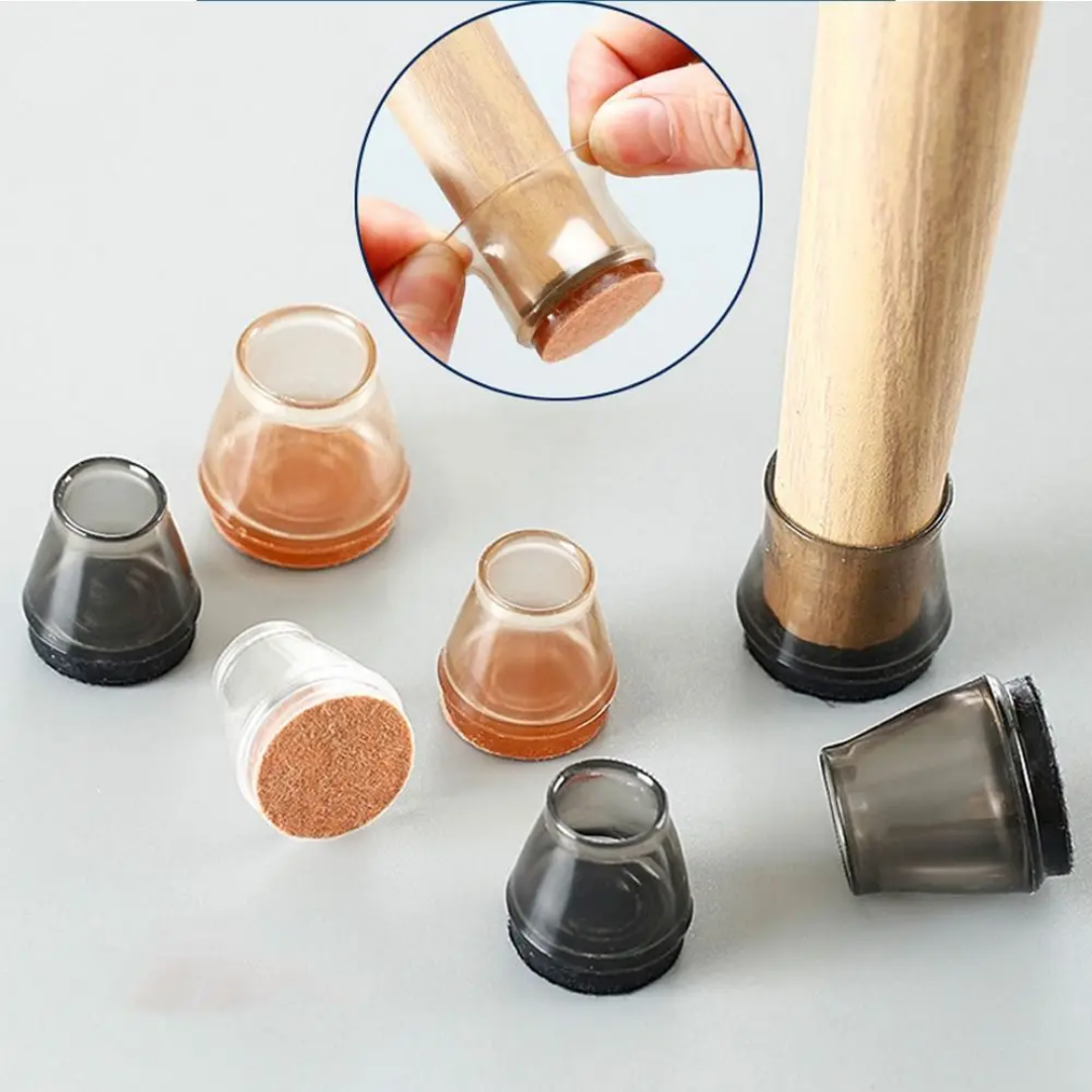 4+4 Gratis | ChairGuard™ | Silikon-Schutzkappen für Stuhlbeine gegen Kratzer & Lärm