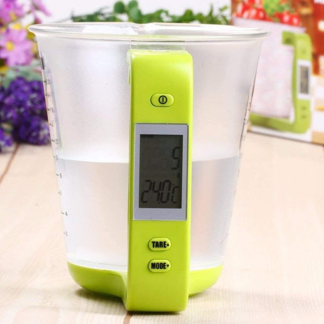 Messbecher Waage mit LCD Display | Digitale Küchenwaage | 600ML Kapazität