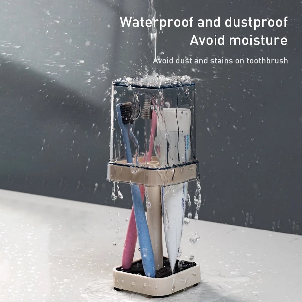 CleanBrush™ | Zahnbürstenhalter mit Schutzabdeckung – Hygienisch & stilvoll organisiert