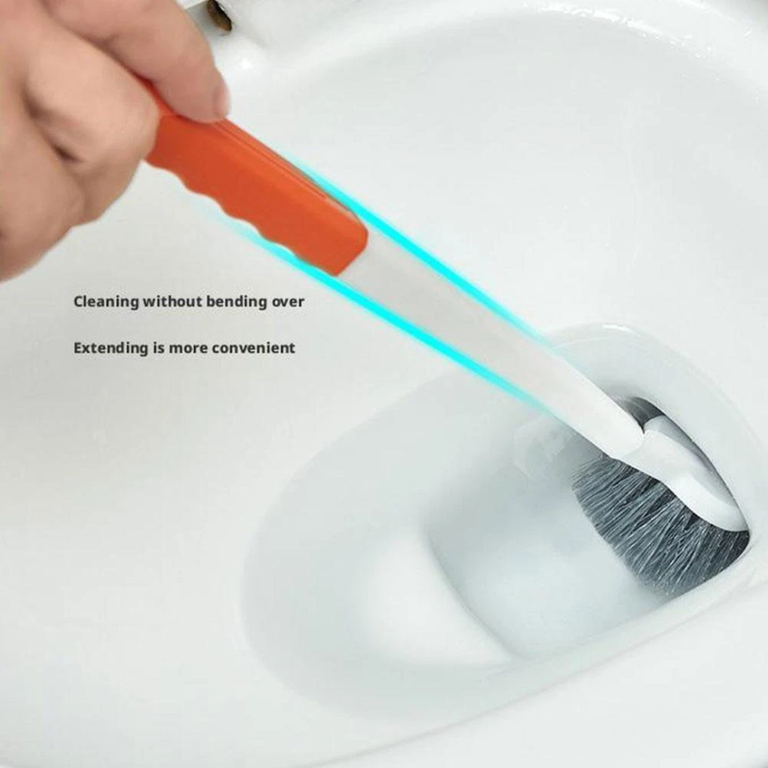 CleanTwin | Doppelseitige Toilettenbürste mit Langem Griff | Tiefenreinigung & Hygienisch | Platzsparend Aufhängbar