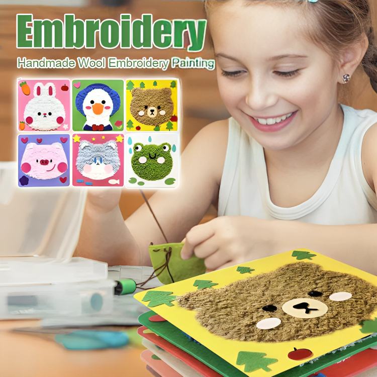 KreativKit™ | DIY Embroidery Doll Kit for Kids — Entfessele spielerische Kreativität und Stolz in kleinen Händen!