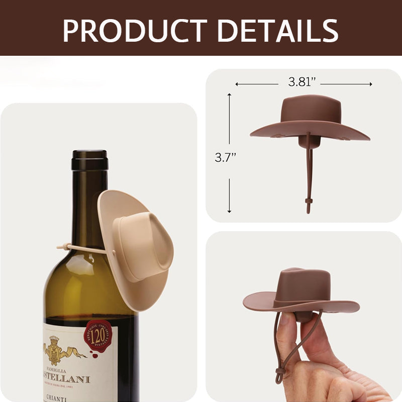 1+2 Gratis | CowboySeal | Kreativer Cowboyhut Weinflaschenverschluss