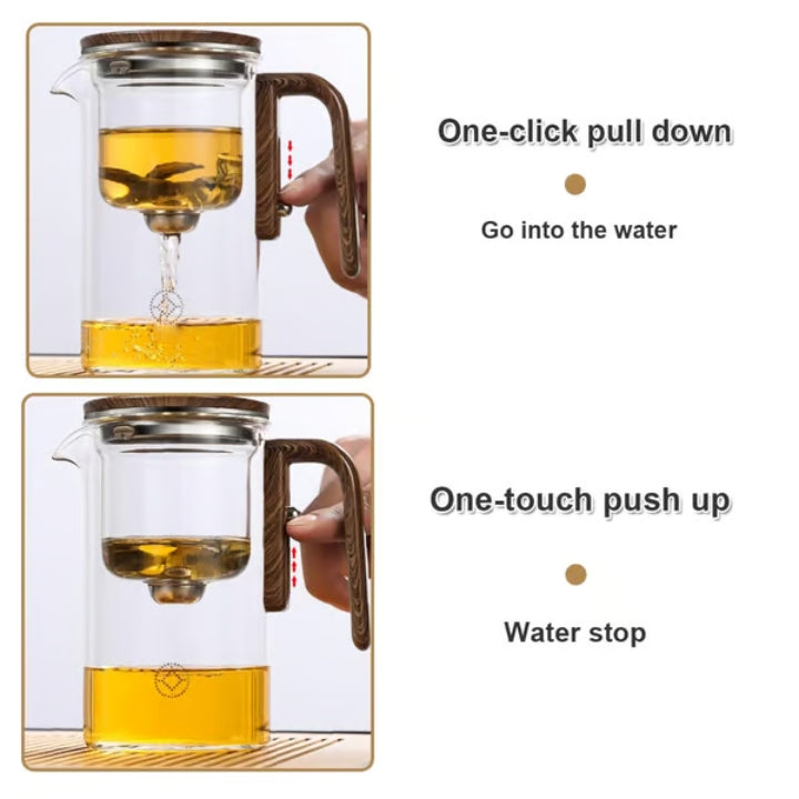 TeaFusion | Magnetische Glas-Teekanne mit integriertem Tee-Ei