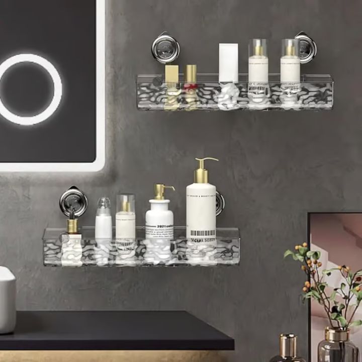 TransBadeZimmer™  | Transparentes Badezimmer-Wandregal – Platzsparend & Ohne Bohren