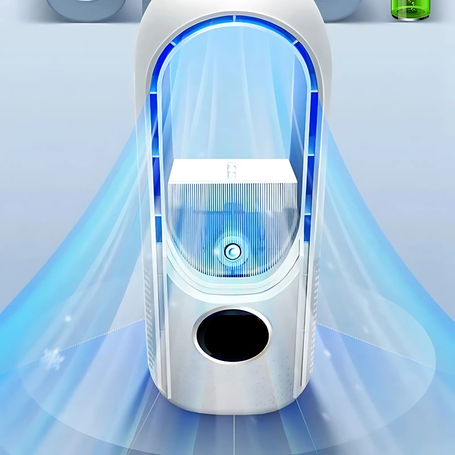 Airevo™ | Bladeless USB-Ventilator | 6 Stufen | Leise & Mit Timer | Luftbefeuchtung