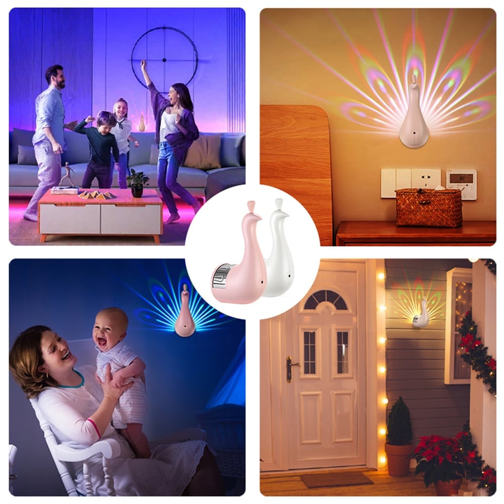GlowFeather™ | Pfauen LED Projektionslicht