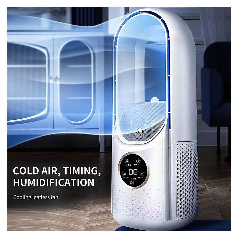 Airevo™ | Bladeless USB-Ventilator | 6 Stufen | Leise & Mit Timer | Luftbefeuchtung