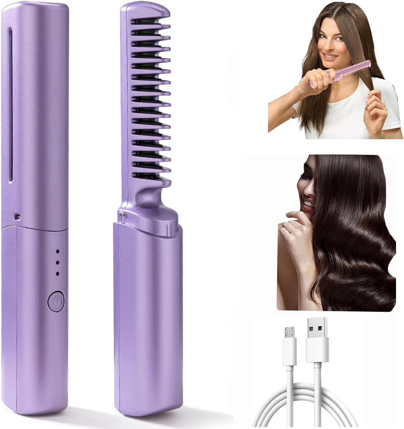 WavePro | 2-in-1 Mini-Wireless-Haarglätter Kamm