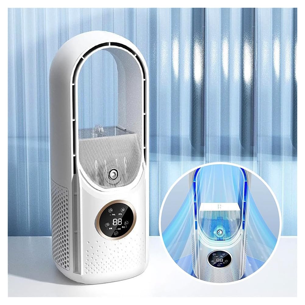 Airevo™ | Bladeless USB-Ventilator | 6 Stufen | Leise & Mit Timer | Luftbefeuchtung