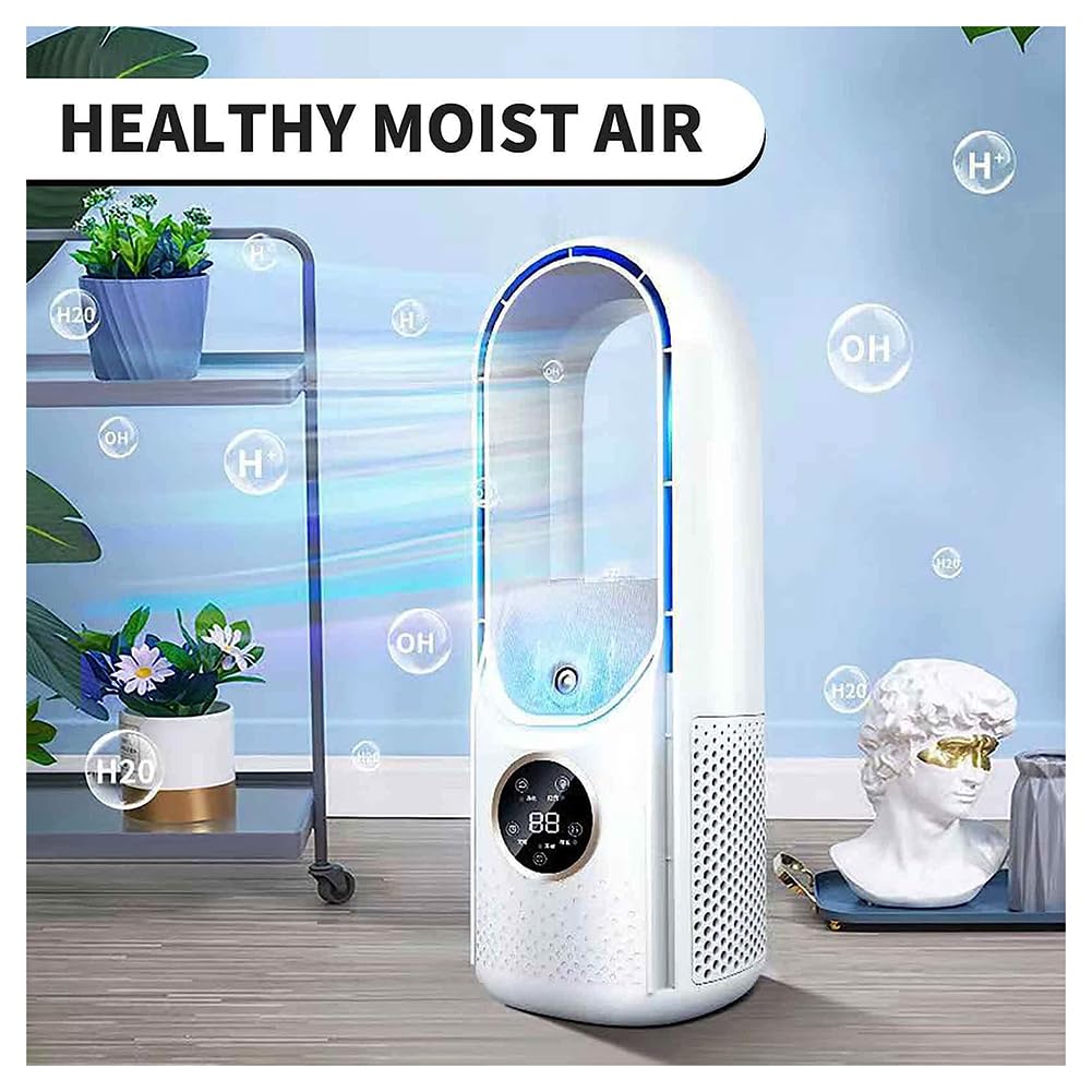 Airevo™ | Bladeless USB-Ventilator | 6 Stufen | Leise & Mit Timer | Luftbefeuchtung