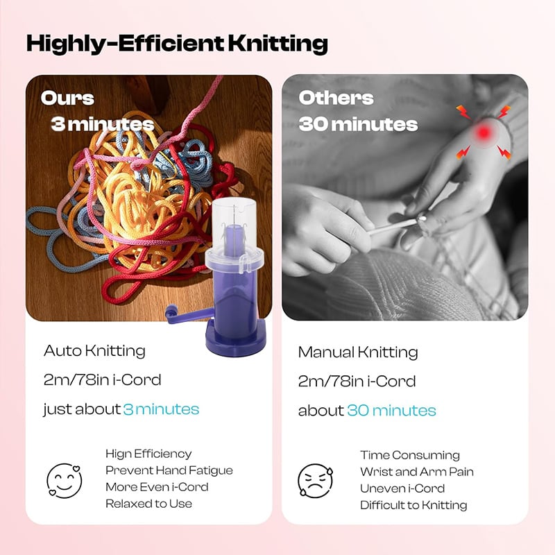 Schnellstrickgerät für Kordeln™ | Gleichmäßiges Stricken leicht gemacht