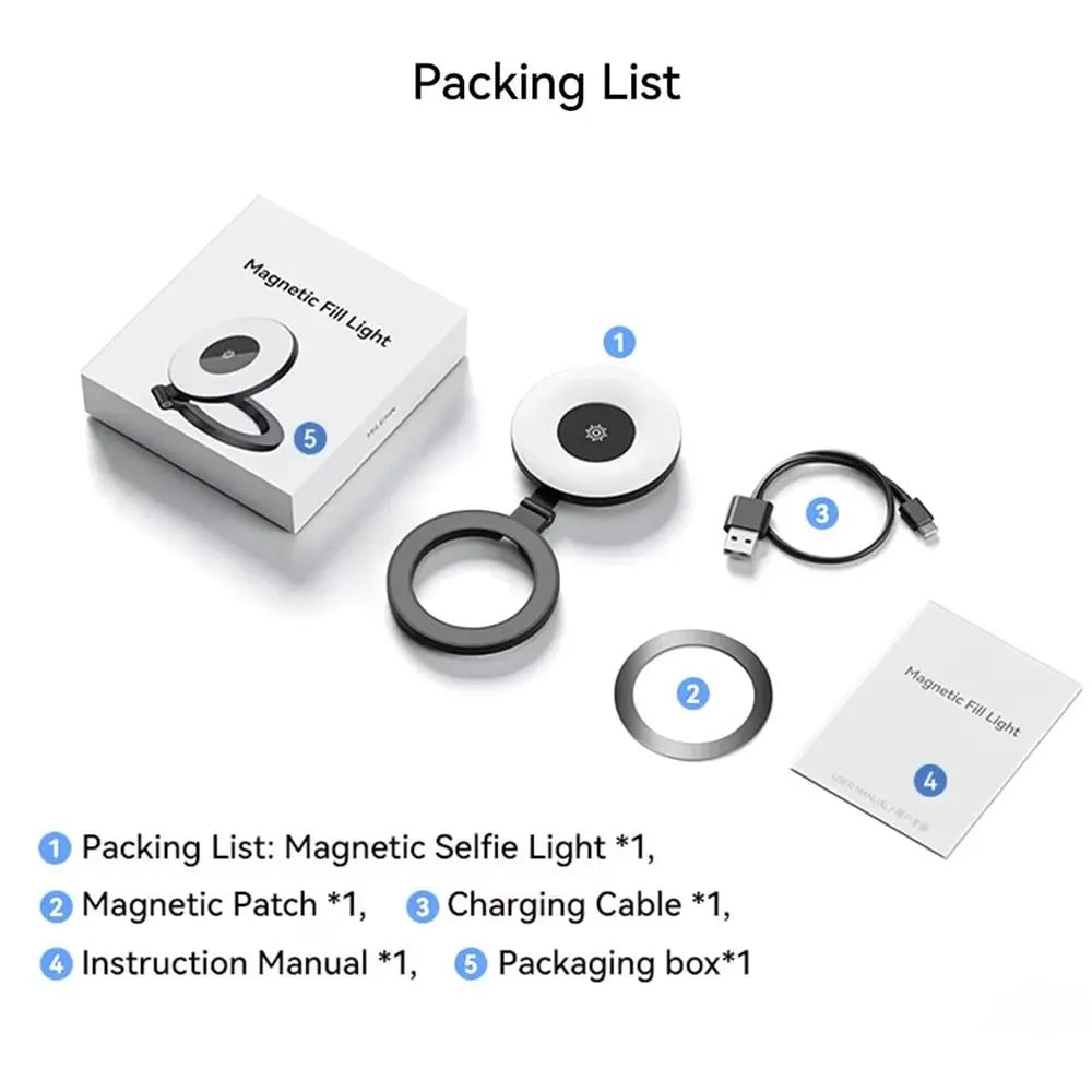 MagRingLight™ | Magnetischer Lichtdiffusor — Perfektes Licht für Foto & Livestream